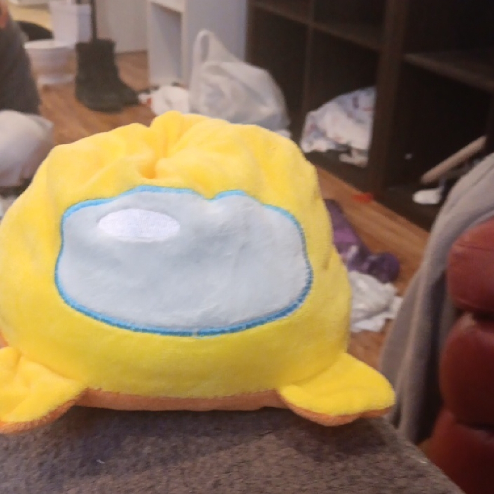 Yellow Plush Toy with Blue Detail